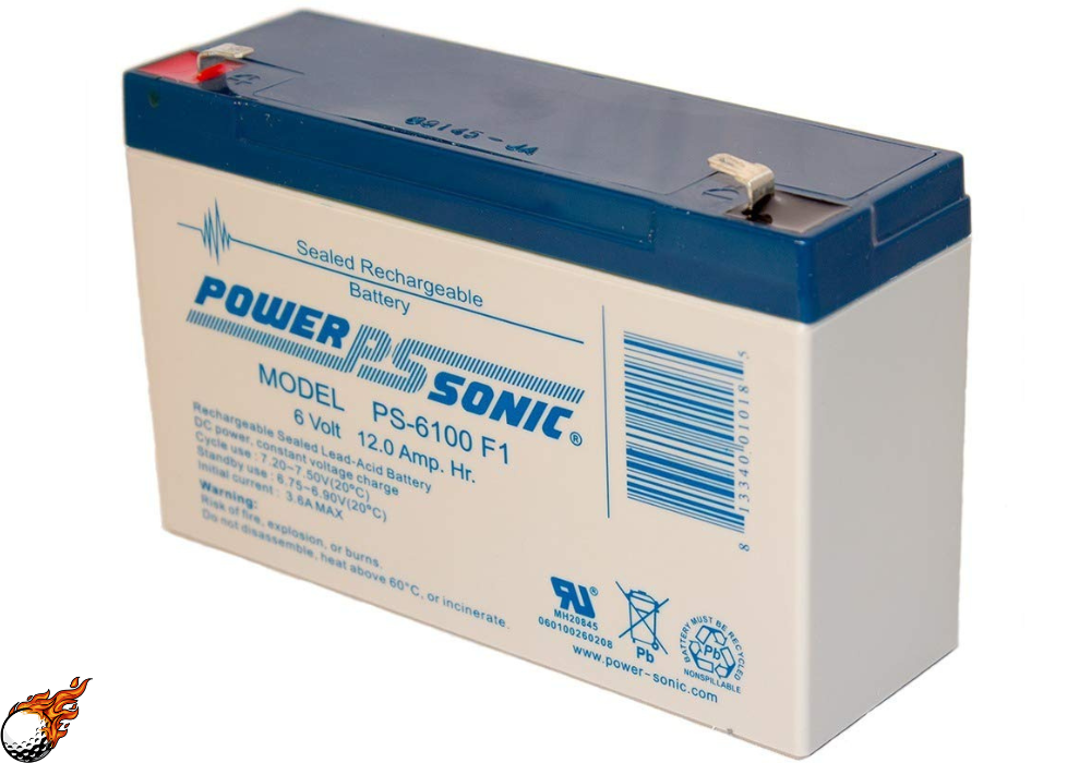 Power-Sonic PS-6100 6V 12AH AGM Battery